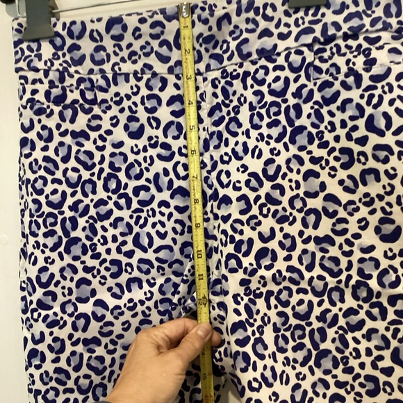 Kim Rogers Blue Leopard Print Women's Bermudas - Picture 6 of 9